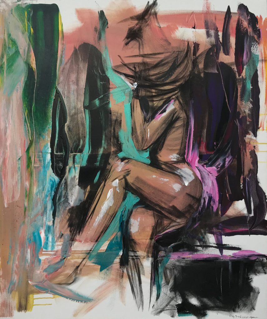 ©Oleg Soul - Appeasement - Acrylic, charcoal, pallet knife on canvas - 120 x100 - 2020