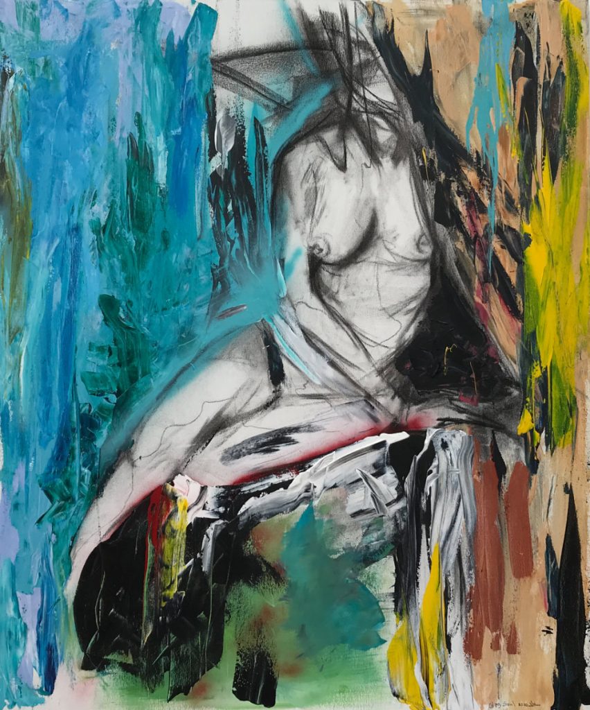 ©Oleg Soul - Harmony -Acrylic, pallet knife, spray paint on canvas - 120 x100 - 2020