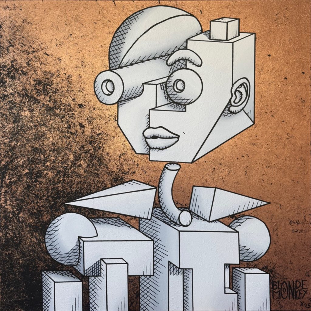 ©BlondeMonkey - Portait Nr5-acrylic on canvas -50,2x67cm-2025