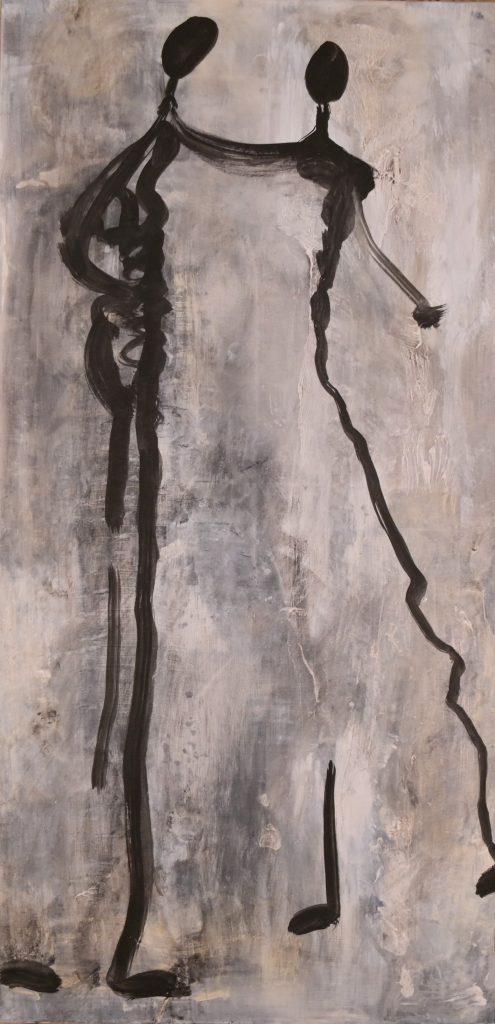 ©Nathalie Bopp- 2336 - Discussion chaleureuse-acrylic on canvas-100x50cm-2023