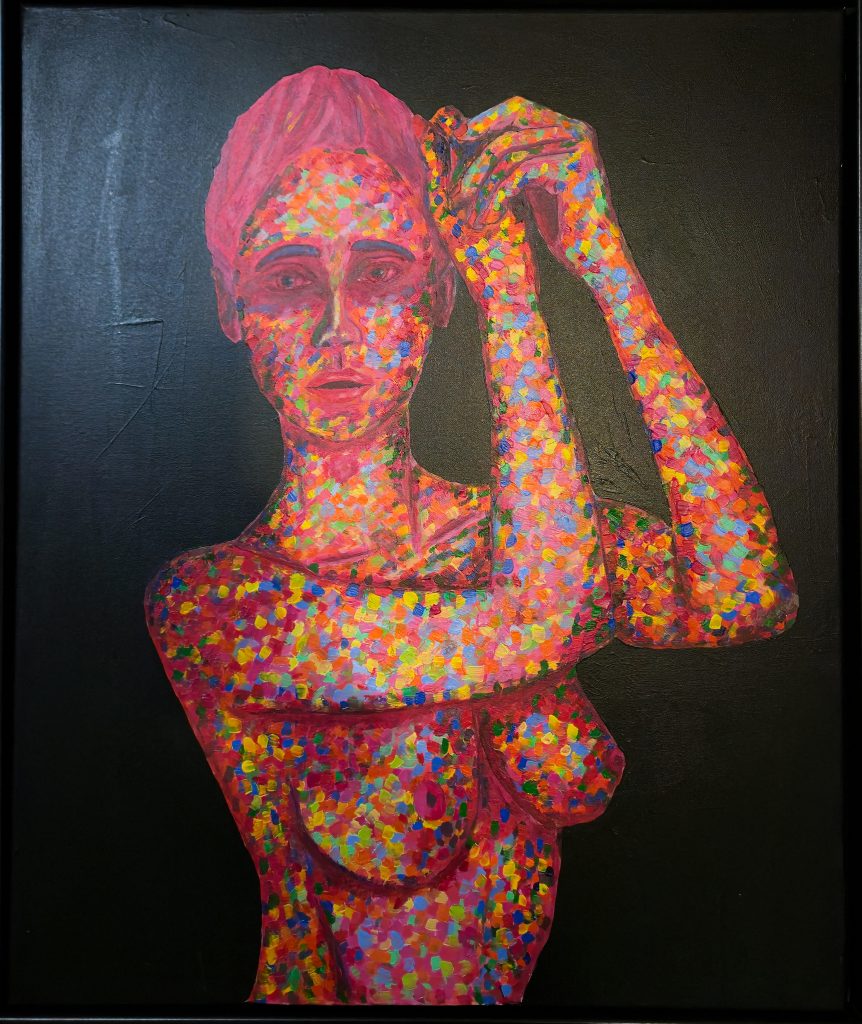 Mosaik der Existenz, Acryl auf Leinwand, 50 x 60 cm, 2026