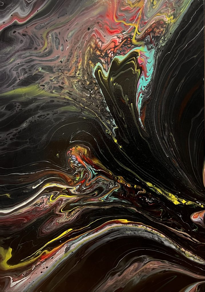 Light in the Darkness, Mixed Media, 70 x 50 cm, 2023