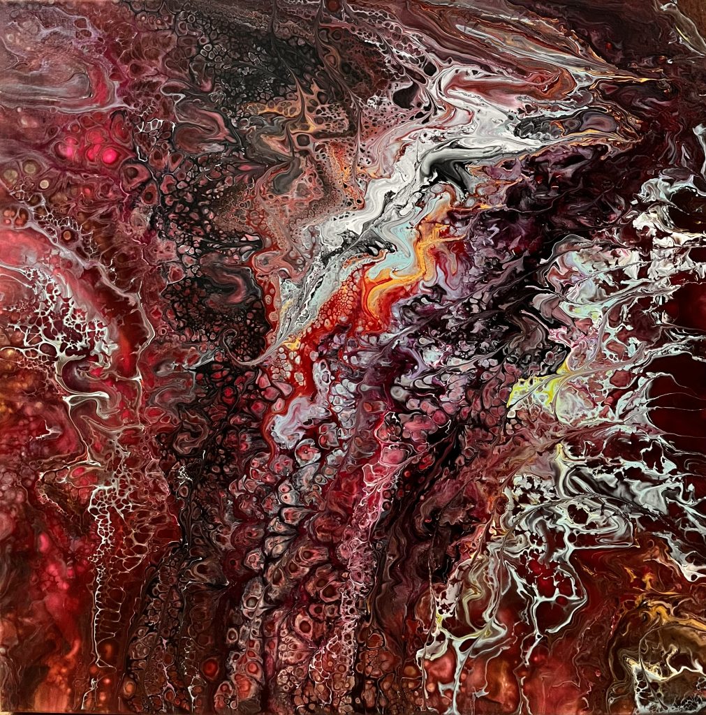 Red Sea, Mixed Media, 80 x 80 cm, 2023