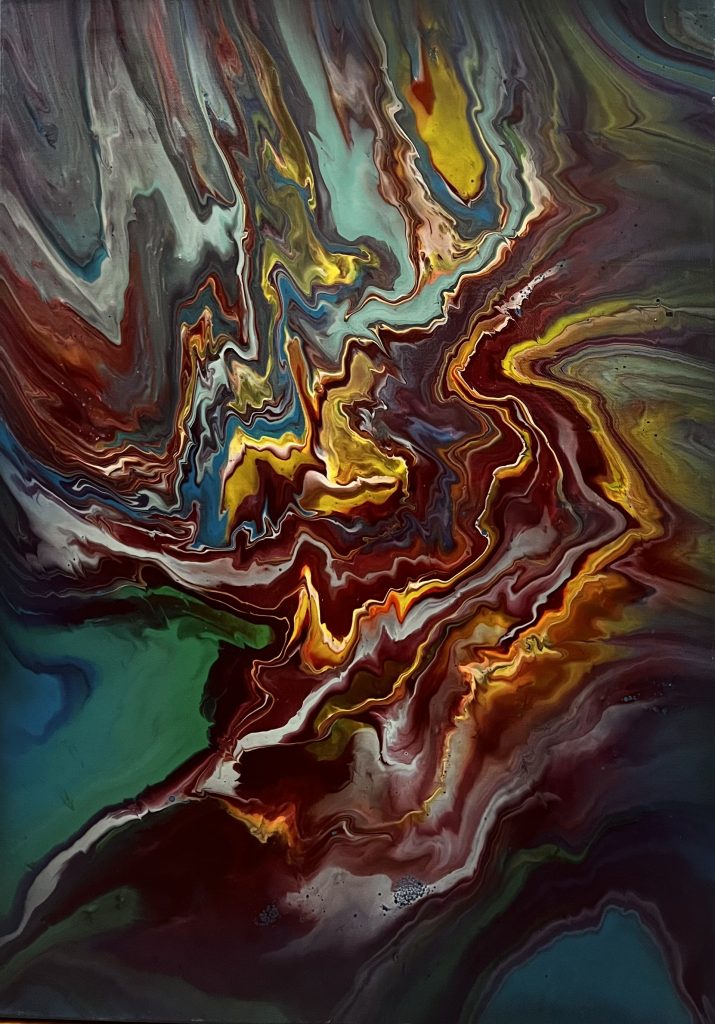 Lava,Mixed Media, 70 x 50 cm, 2023