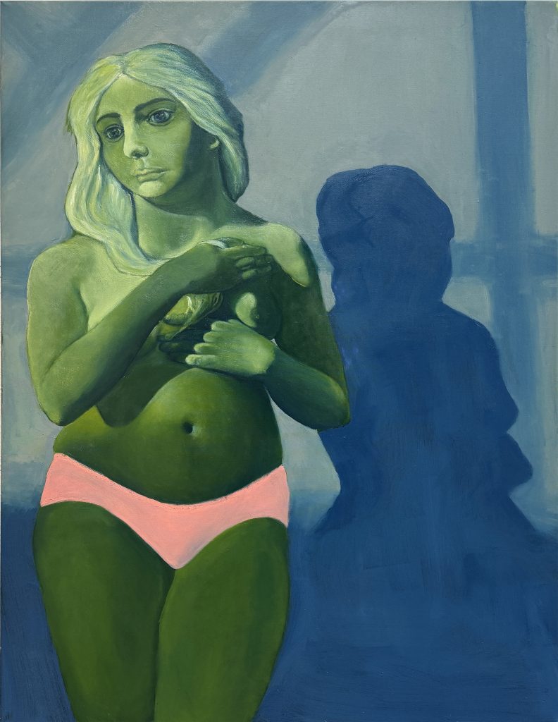 Expecting, Öl auf Leinwand, 93 x 67 cm, 2026