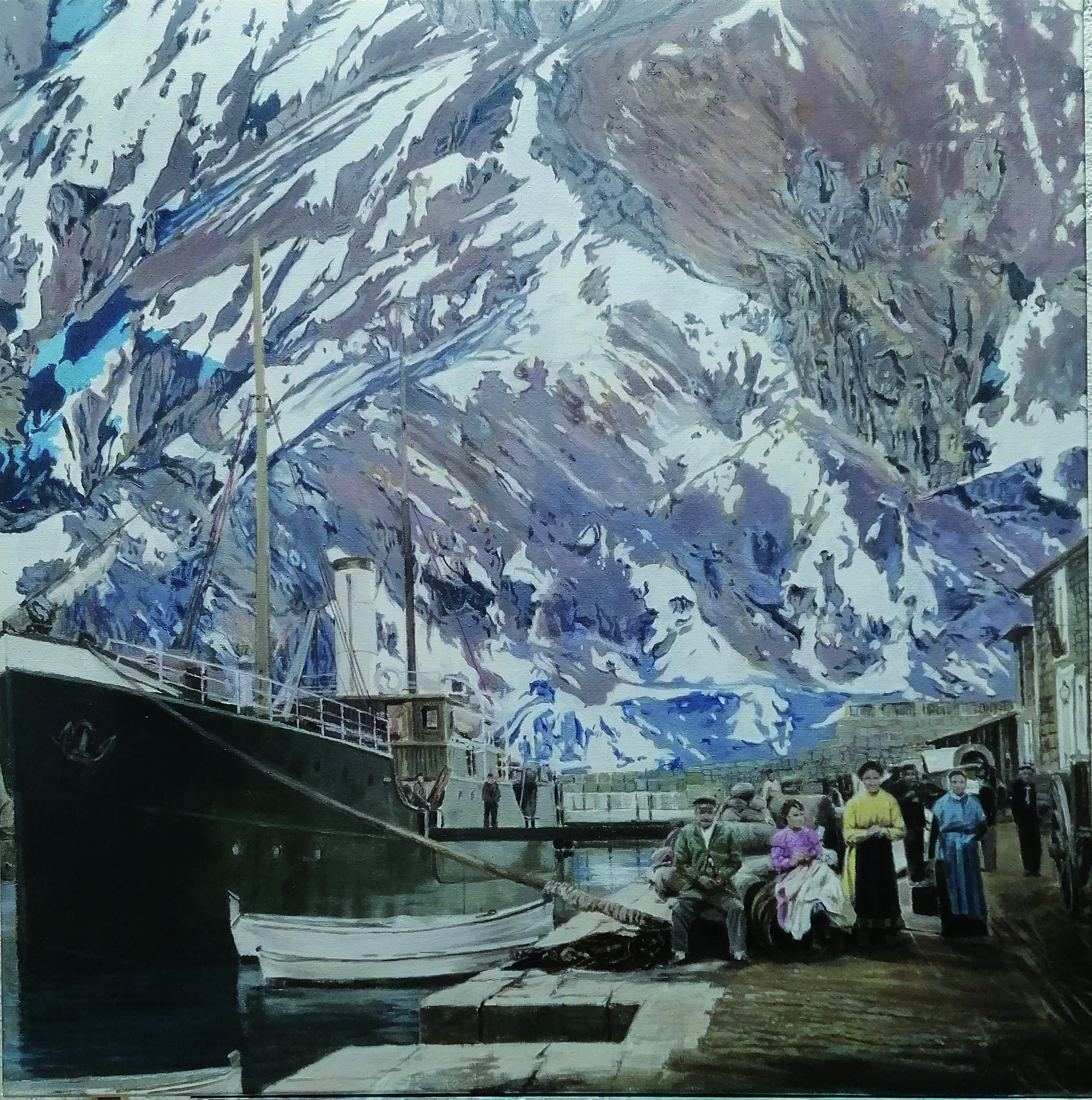 le depart, Öl auf Baumwolle, 80 x 80 cm, 2025