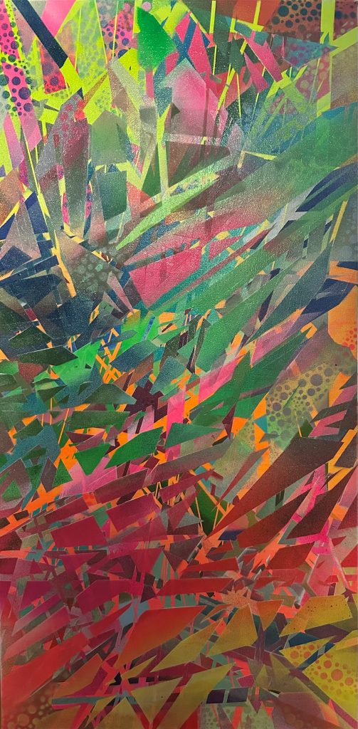 Zeit, Mischtechnik auf Leinwand, 100 x 50 cm, 2026