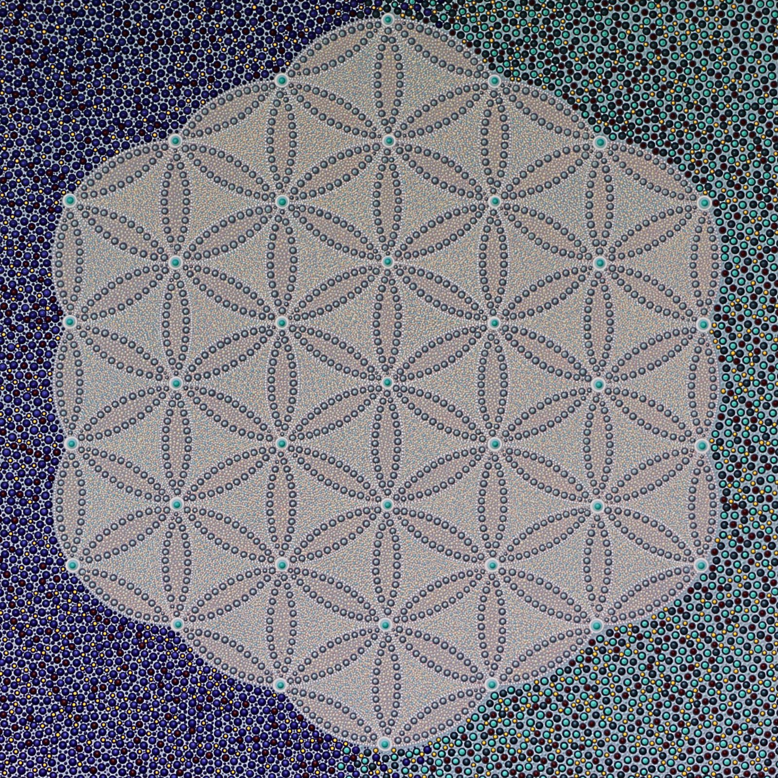 Fruit of Life, Acryl auf Leinwand, 76,2 x 76,2 cm, 2020