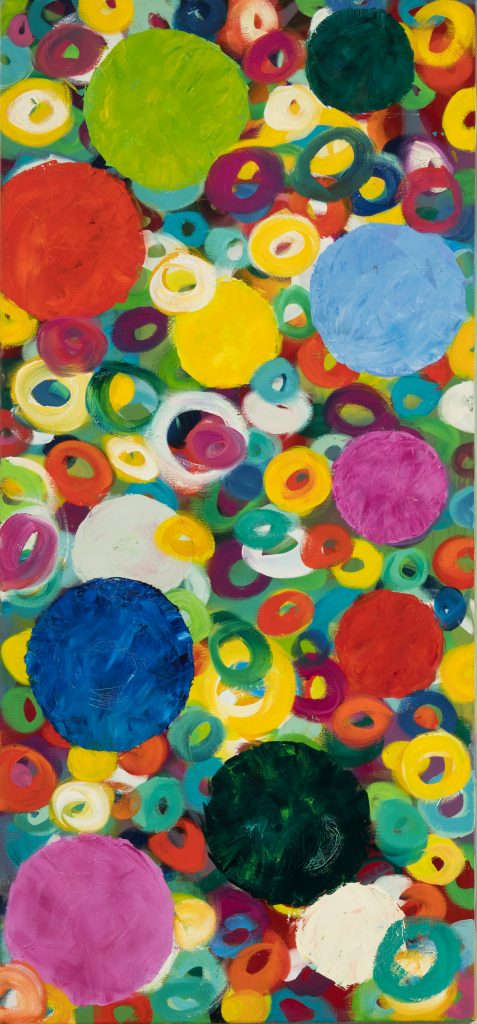 Bubbles I, Öl auf Leinwand, 141 x 65 cm, 2023