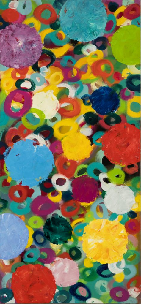 Bubbles II,Öl auf Leinwand, 141 x 65 cm, 2023