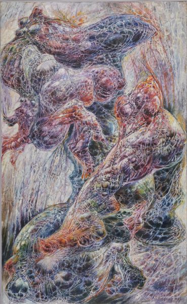 © Richard Hoffmann-Cell Tectonic Nude No194-Oil on canvas-125x190cm-1997